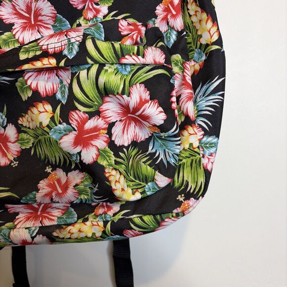 Vans Off The Wall Hawaiian Hibiscus Backpack Pink Floral Black - Picture 3 of 16